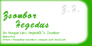 zsombor hegedus business card